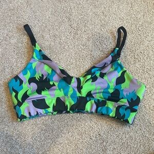 Zumba Fitness Neon Camouflage Sports Bra